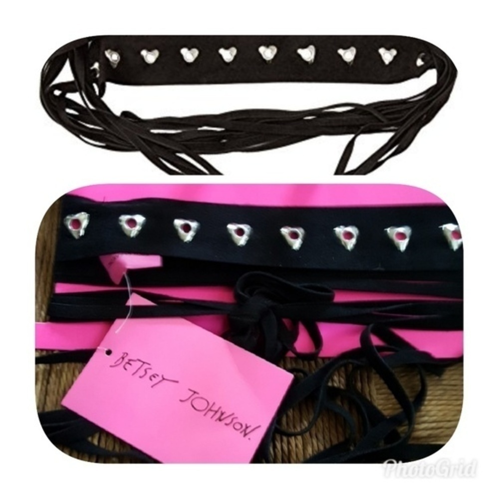 Betsey Johnson sueded feelโ headband NWT